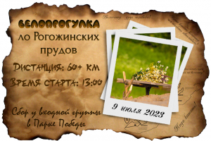 Велопрогулка до Рогожинских прудов