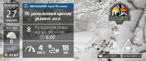 На заснеженной просеке зимнего леса